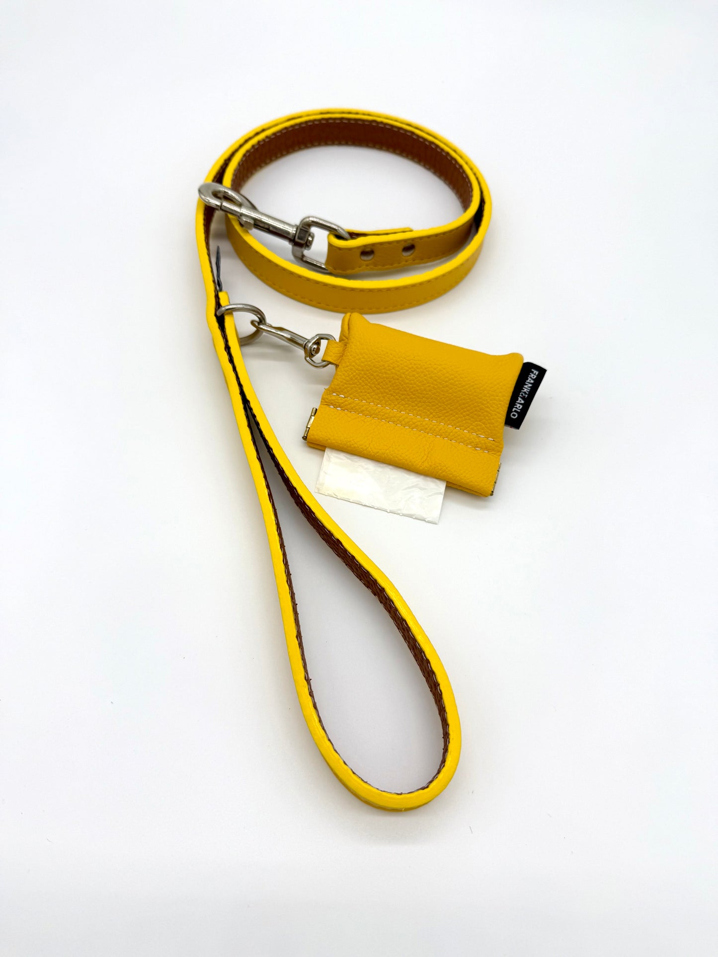 Leather Leash and Poo bag holder set - 25% off