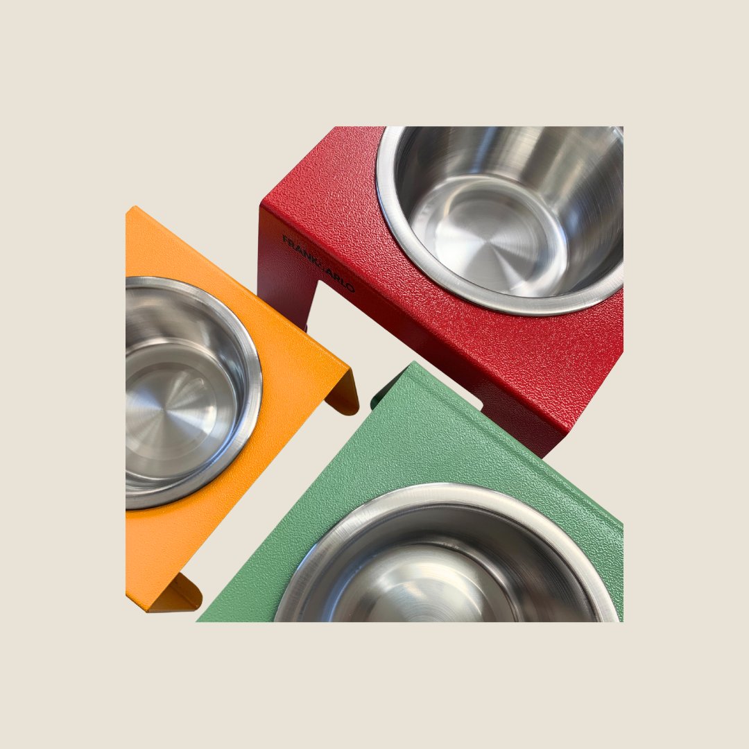Elevated Coloured Metal Feeders