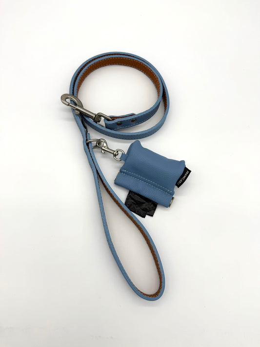 Leather Leash and Poo bag holder set - 25% off