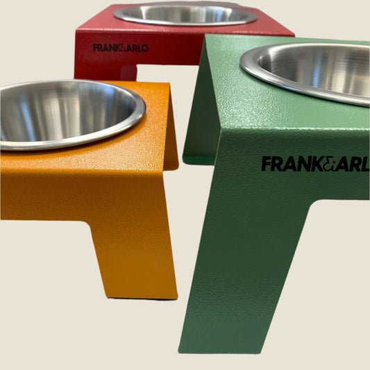 Coloured Elevated Metal Dog Feeder | Single 60% OFF DISCOUNT